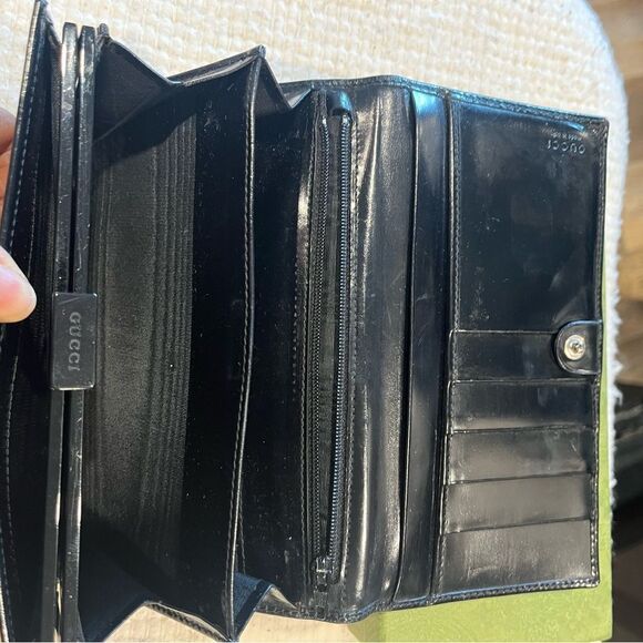 Gucci Black Leather Long Wallet - Picture 12 of 14